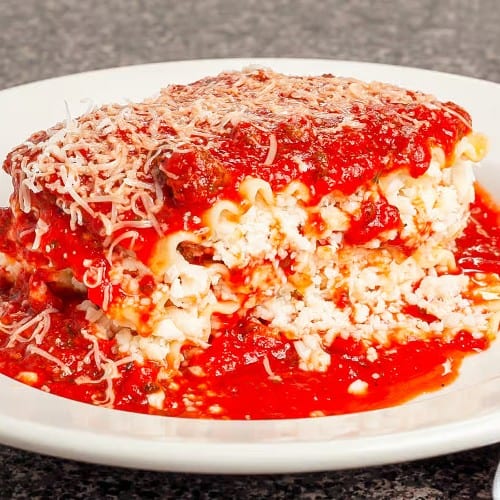 A la Carte Meat Lasagna.