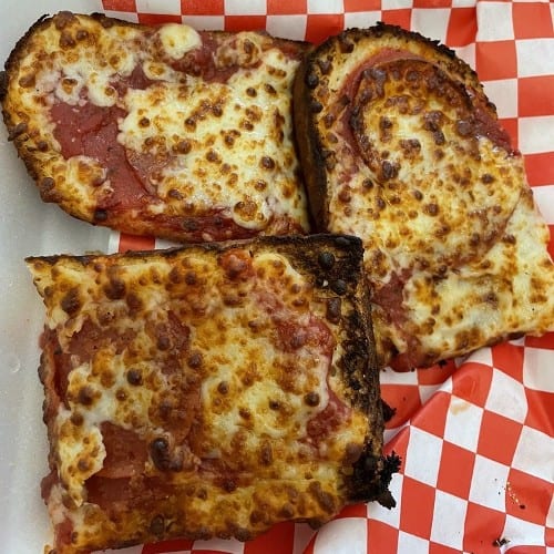 8" Pizza Bread with Pepperoni.