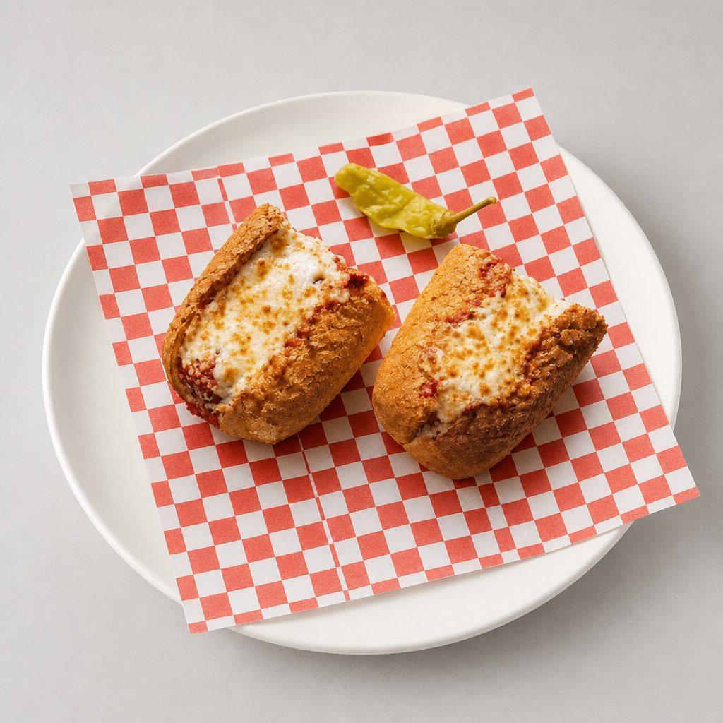 Meat Ball & Cheese Sandwich.