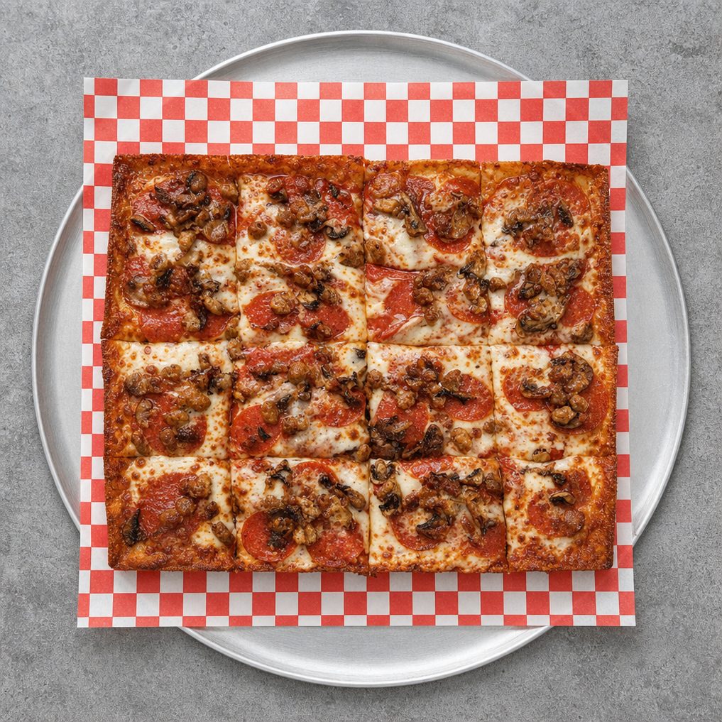 Sicilian Deep Dish Pizza.