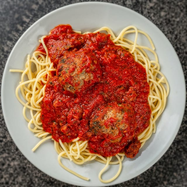 Spaghetti with Meatballs dinner.