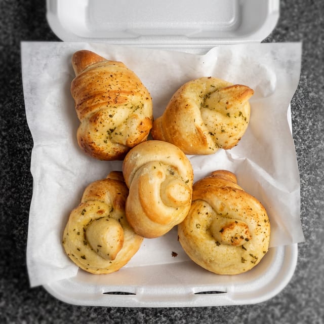 Garlic Knots with Sauce.