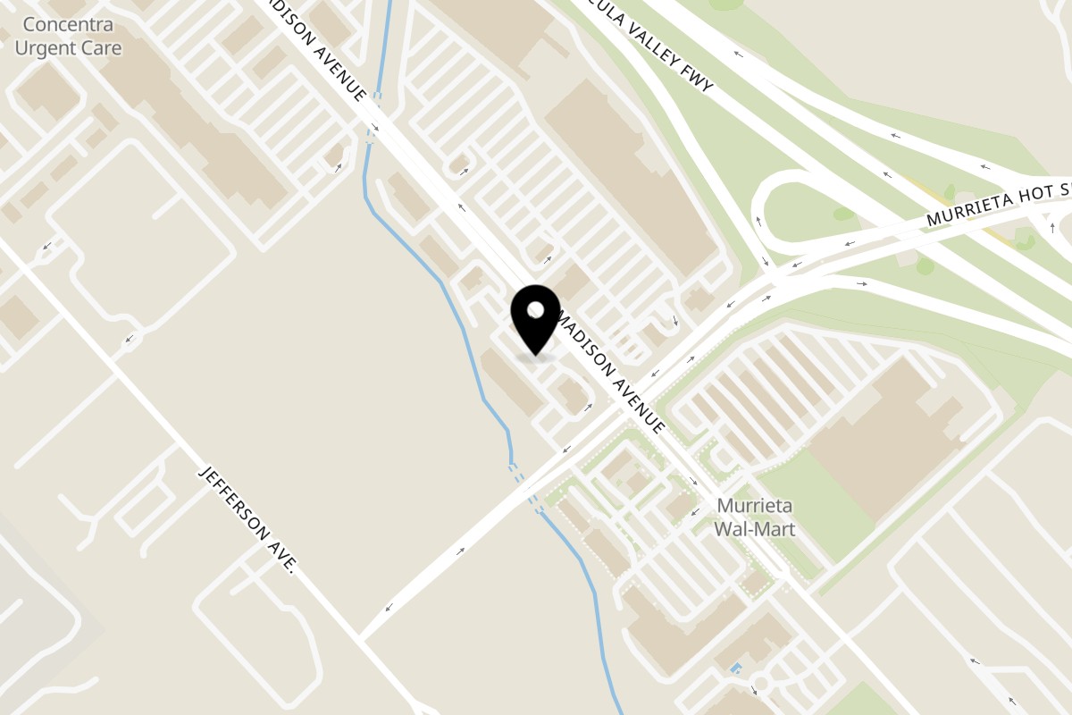 Map showing the location of Your Pizza Stop Murrieta on 25285 Madison Avenue in Murrieta